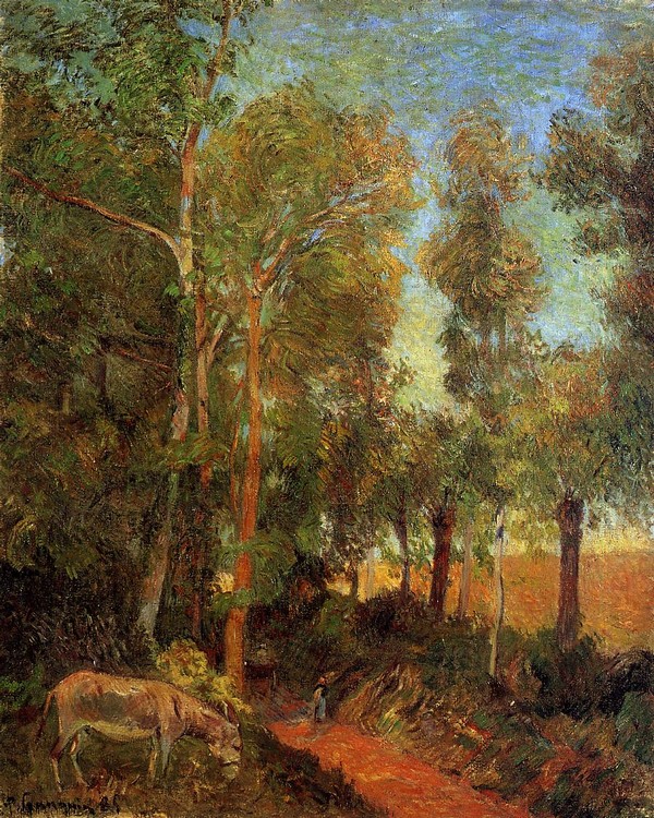 Donkey by the Lane - Paul Gauguin Painting